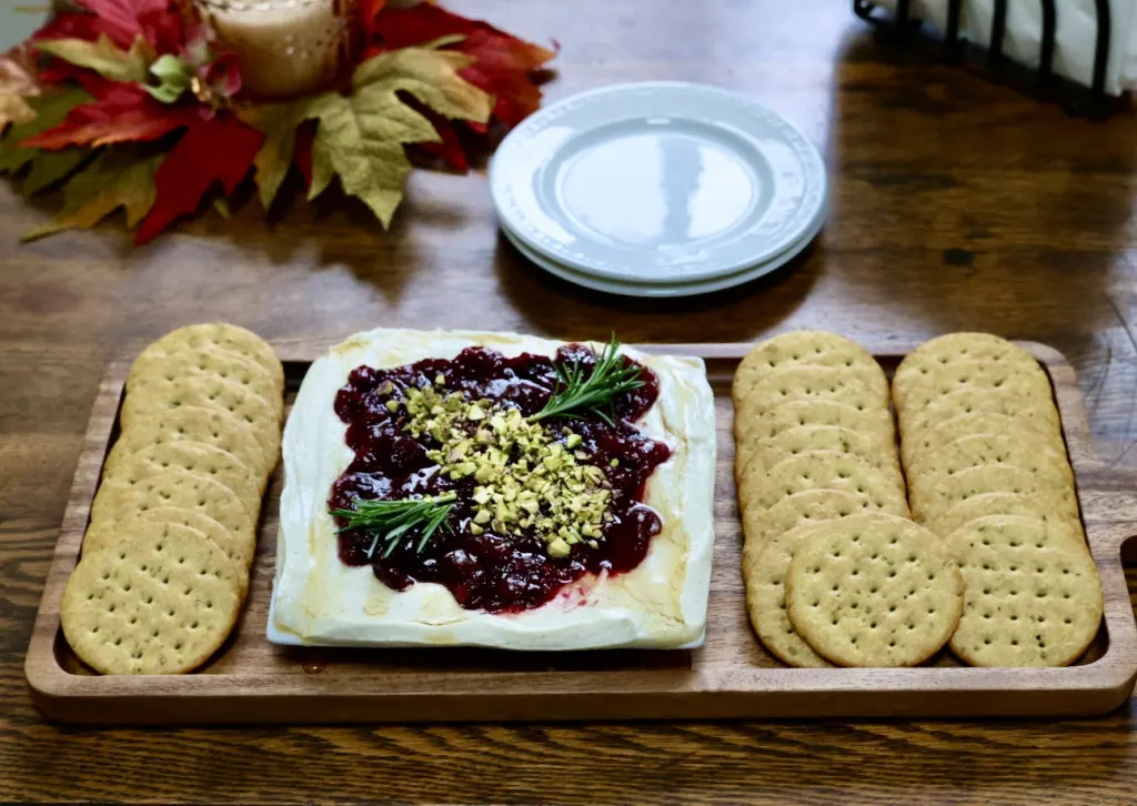Cranberry Whipped Feta Dip 3 Cranberry Whipped Feta Dip Topped With Cranberry Sauce, Pistachios, And Herbs