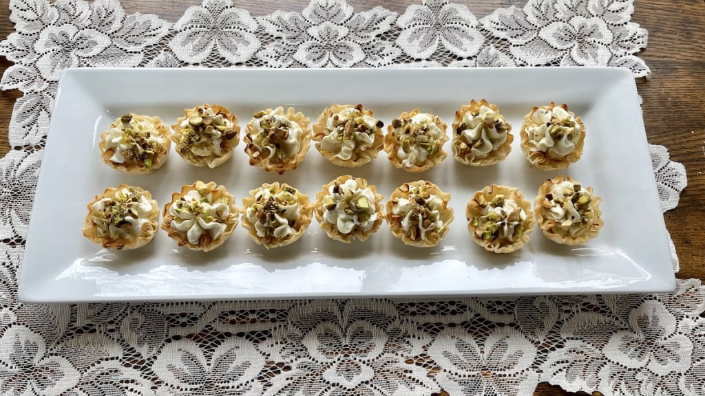 Hot Honey Boursin Phyllo Cups