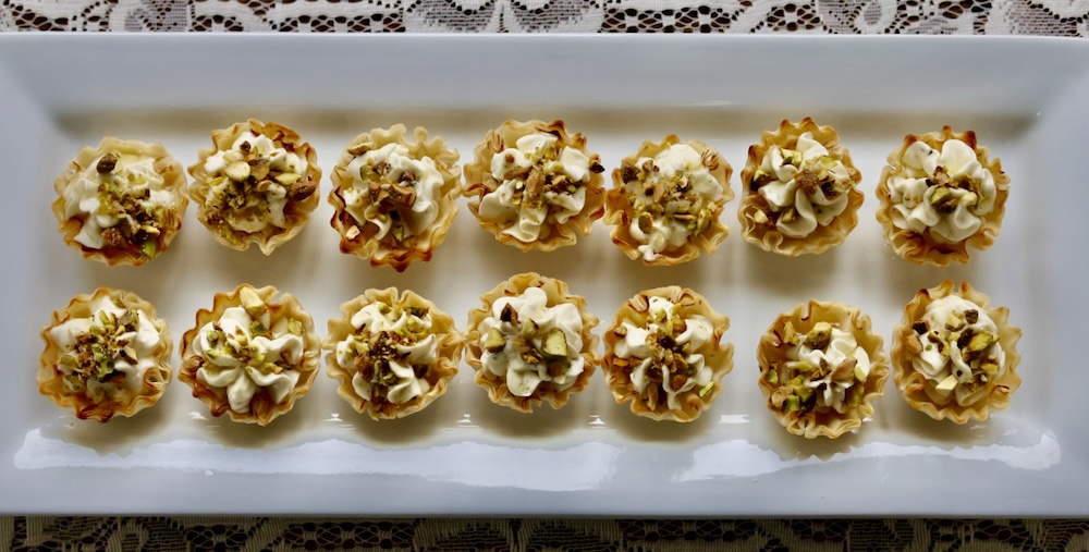 Hot Honey Boursin Phyllo Cups