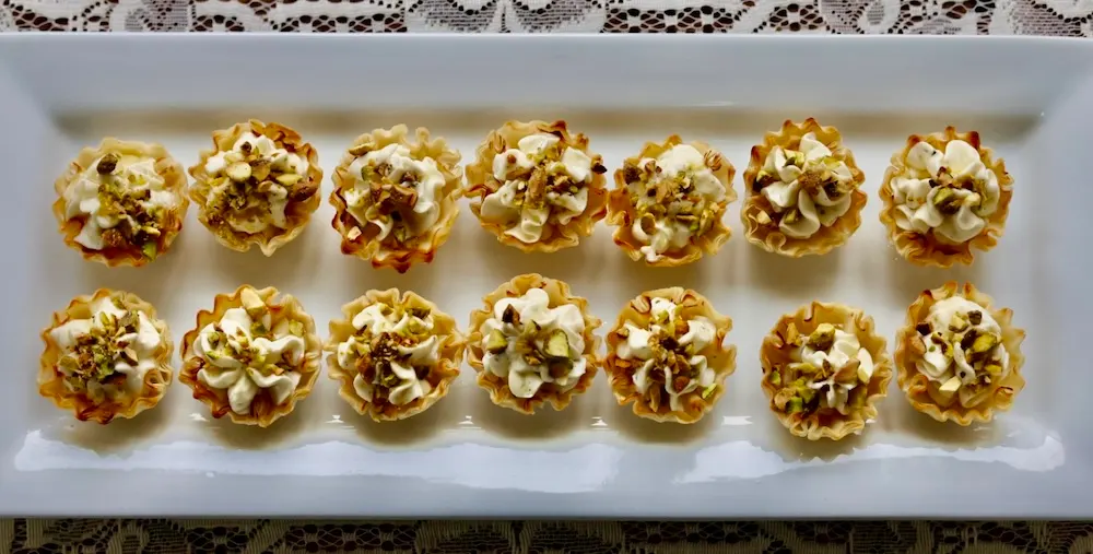 Hot Honey Boursin Phyllo Cups