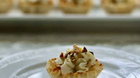 Hot Honey Boursin Phyllo Cups