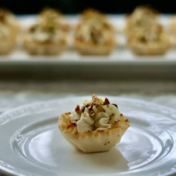 Hot Honey Boursin Phyllo Cups