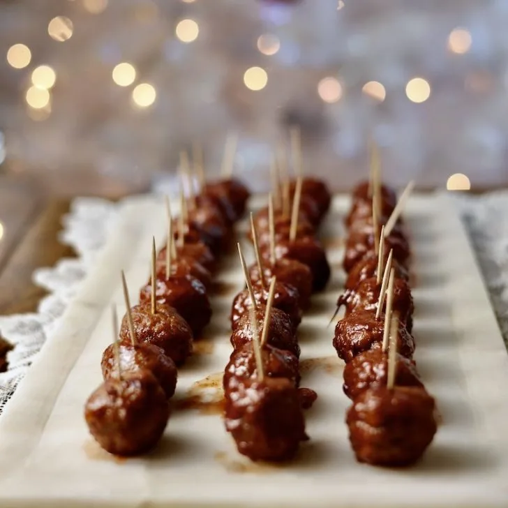 hot honey cranberry meatballs