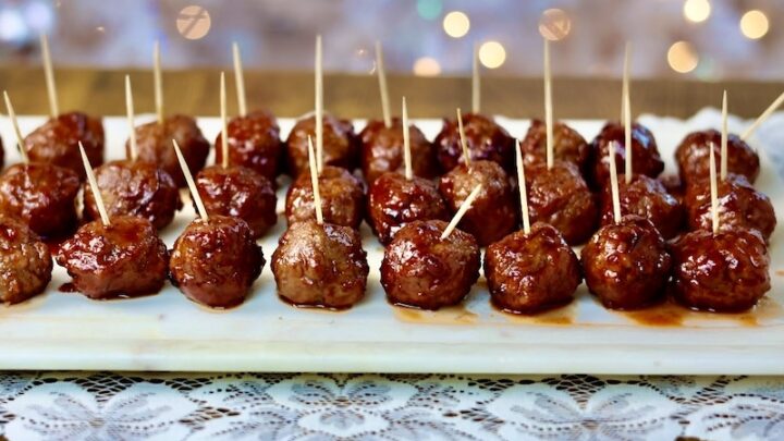 Hot Honey Cranberry Meatballs