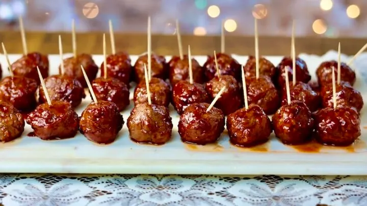 Hot Honey Cranberry Meatballs
