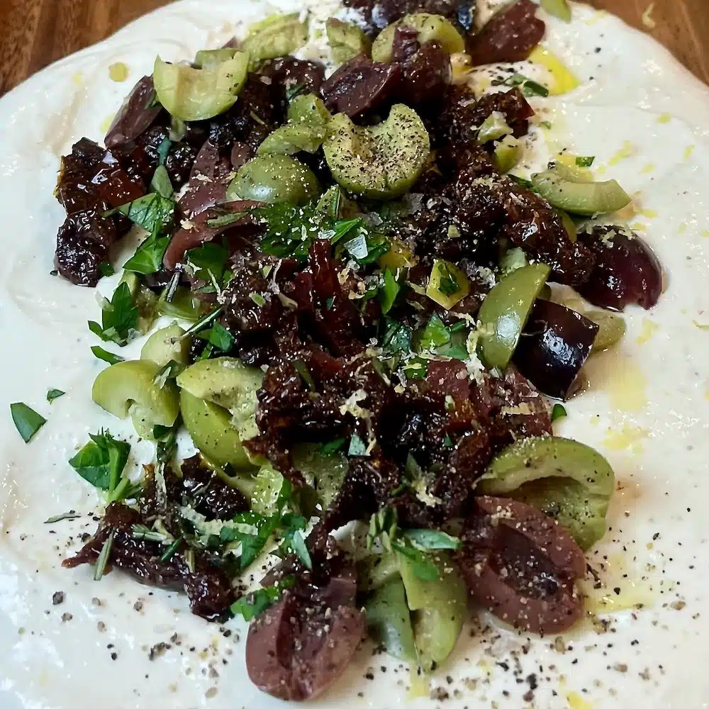 Whipped Feta Appetizer With Mediterranean Toppings