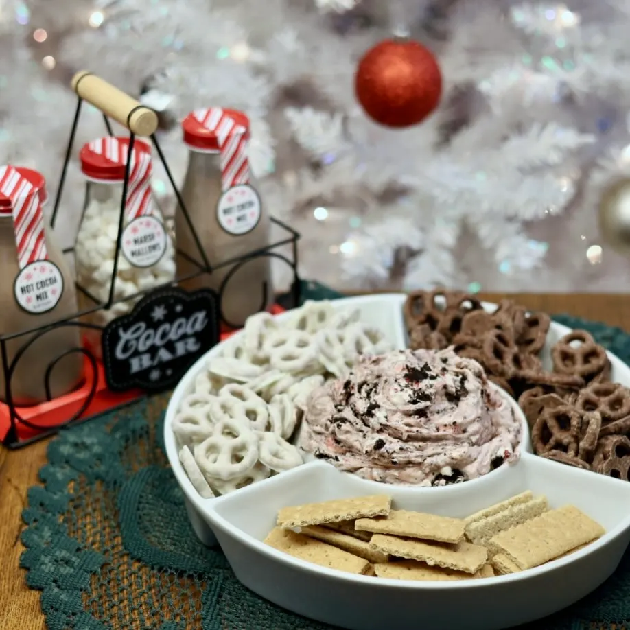 Candy Cane Oreo Cheesecake Dip 2 This Candy Cane Oreo Cheesecake Dip Is A Festive No-Bake Christmas Dessert And Holiday Appetizer. Creamy, Fluffy, And Perfect For Parties Or Dessert Boards.