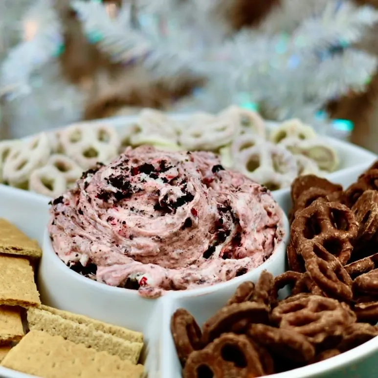 Candy Cane Oreo Cheesecake Dip 3 Candy Cane Oreo Cheesecake Dip