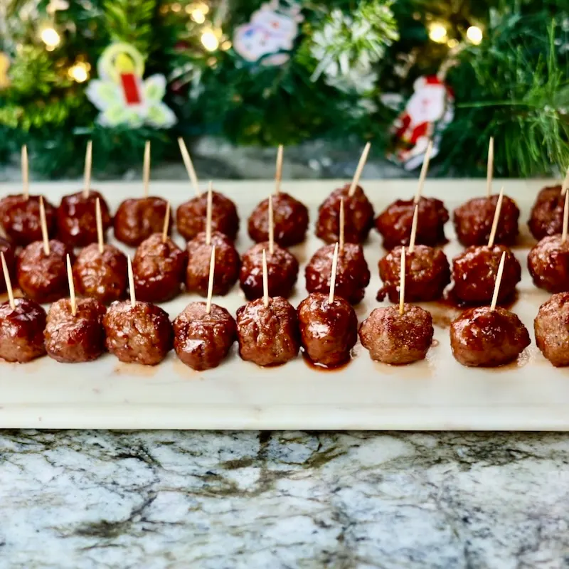 Sizzling Hot Honey Cranberry Meatballs 2 Hot Honey Cranberry Meatballs