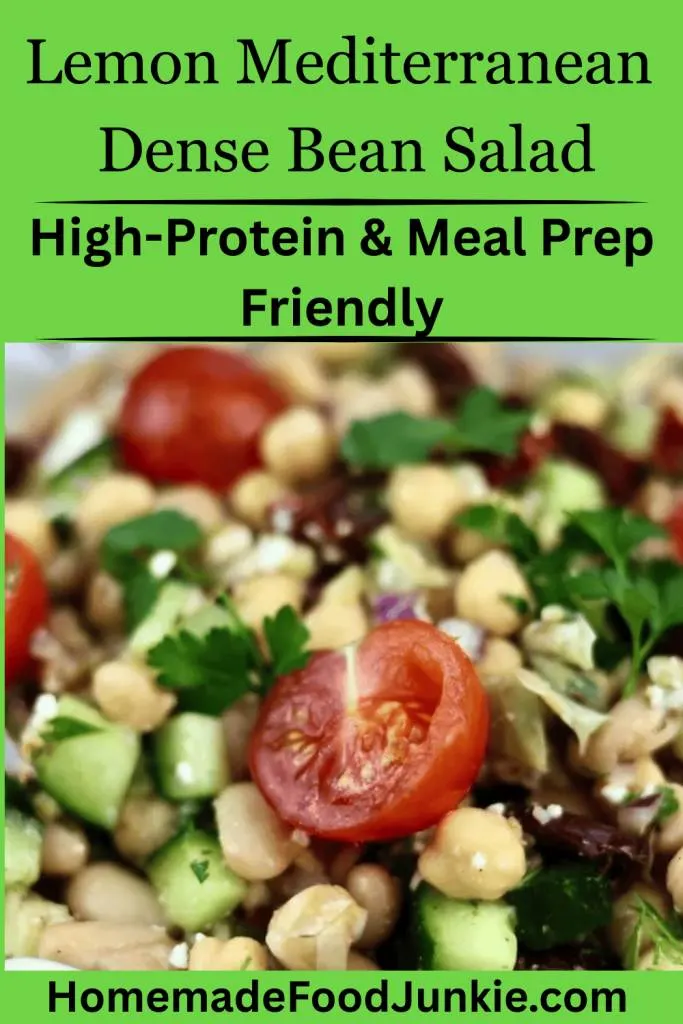 Lemon Mediterranean Dense Bean Salad 5 dense bean salad pin