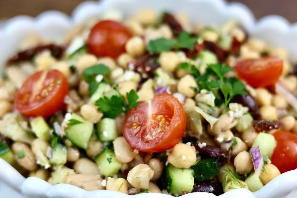 Lemon Mediterranean Dense Bean Salad 1 Mediterranean Dense Bean Salad