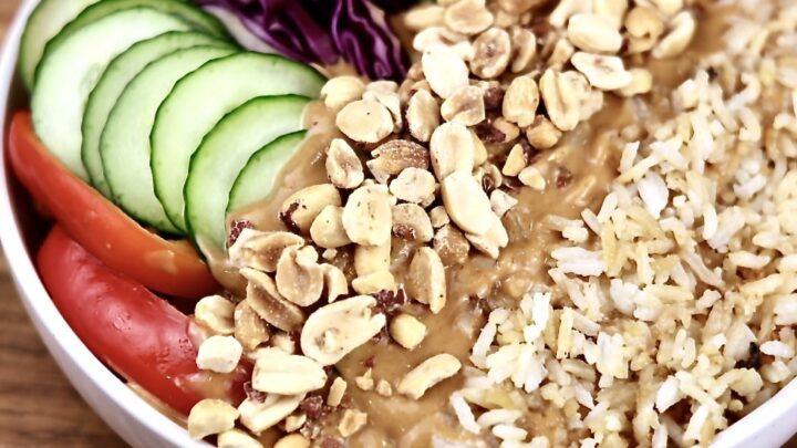 crispy rice veggie bowl