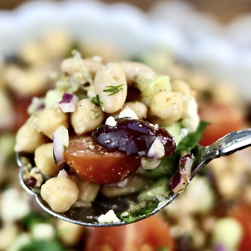 Lemon Mediterranean Dense Bean Salad 27 healthy Mediterranean dense bean salad