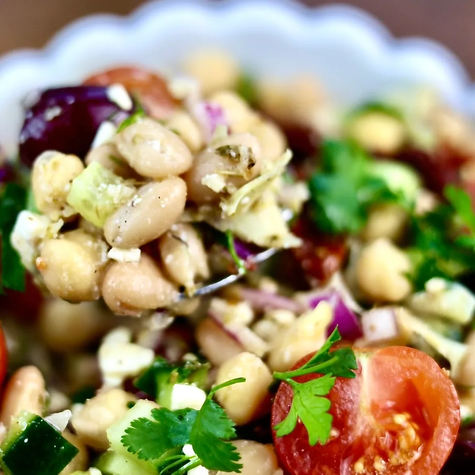 Lemon Mediterranean Dense Bean Salad 4 Mediterranean Lemon Herb Dense Bean Salad