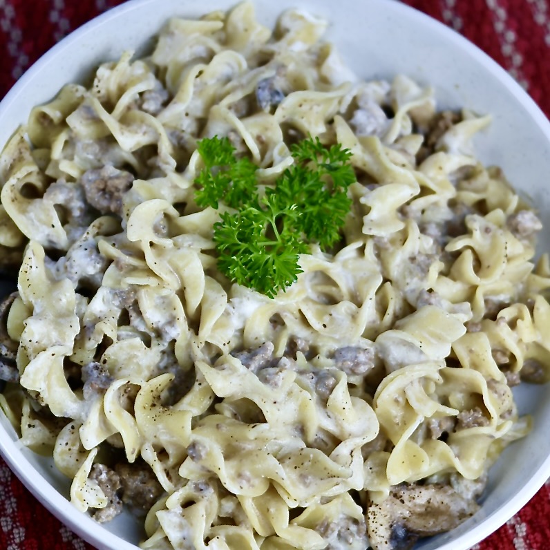 Easy One Pot Ground Beef Stroganoff 3 creamy ground beef stroganoff with egg noodles easy weeknight dinner. This creamy one Pot Ground Beef Stroganoff is a family favorite.