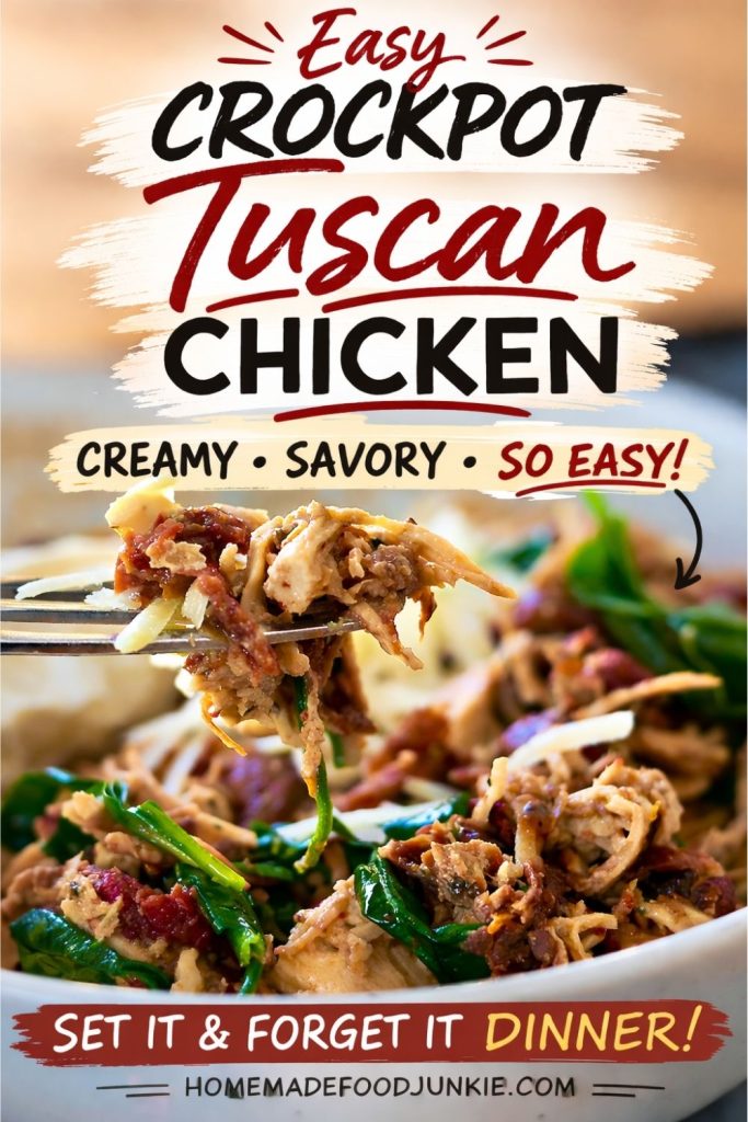Easy Crockpot Tuscan Chicken (Creamy Slow Cooker Recipe) 11 Crockpot Tuscan Chicken