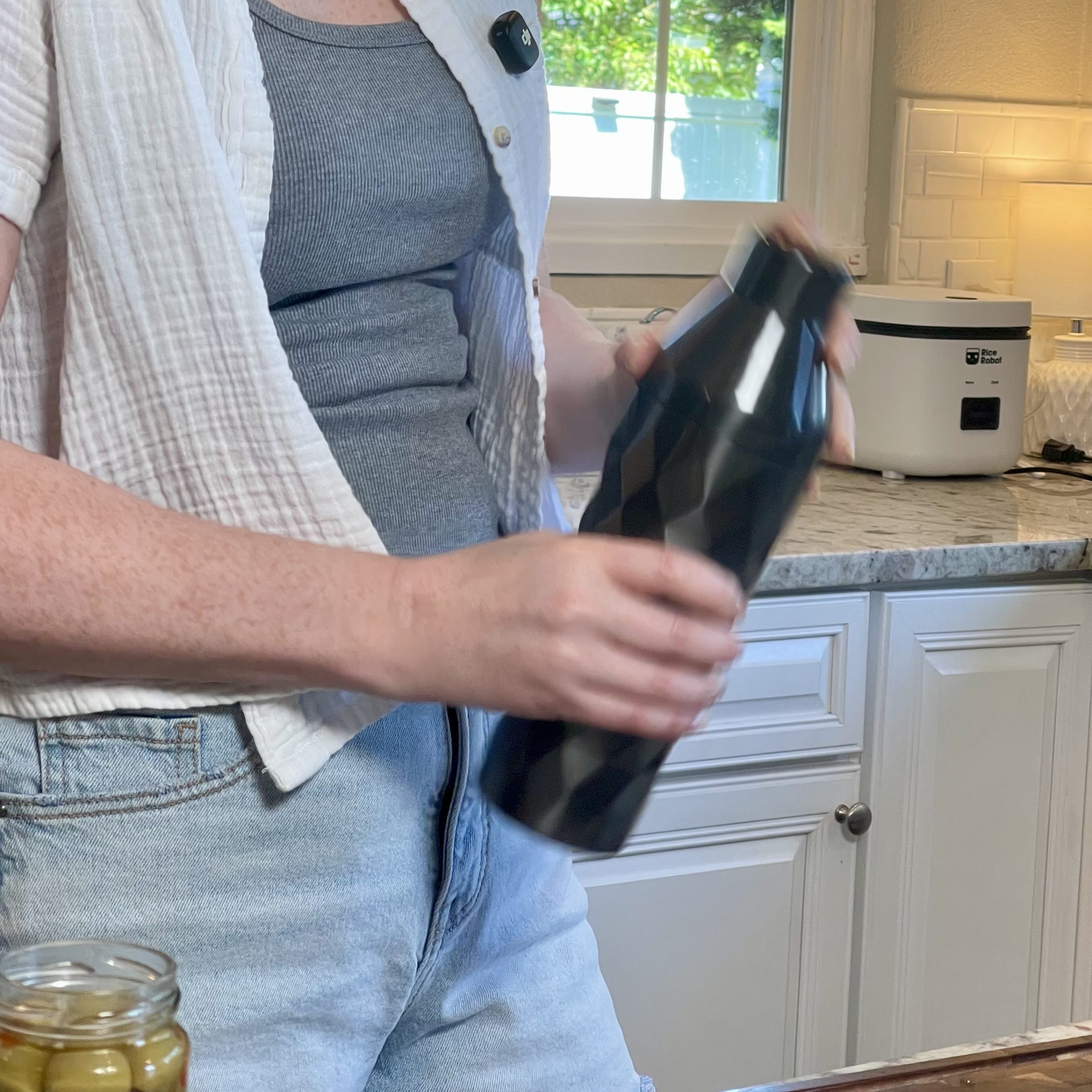 Absolut Tabasco Vodka Martini (Spicy Pickle Martini Recipe) 7 shaking absolut tabasco vodka martini