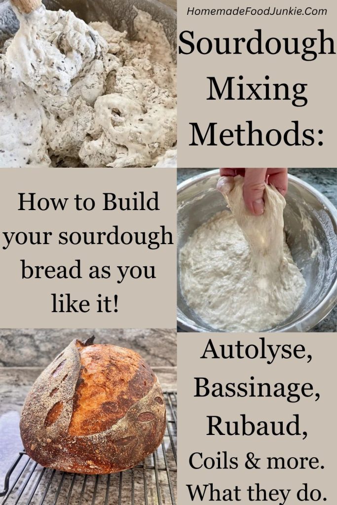 Sourdough Mixing Methods: How Bakers Develop Dough Strength and Structure 12 sourdough mixing methods: pin image collage