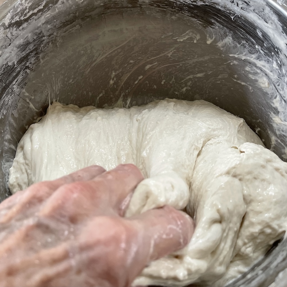 Bassinage in Sourdough Bread: Why Bakers Add Water Later 8 stretch and fold