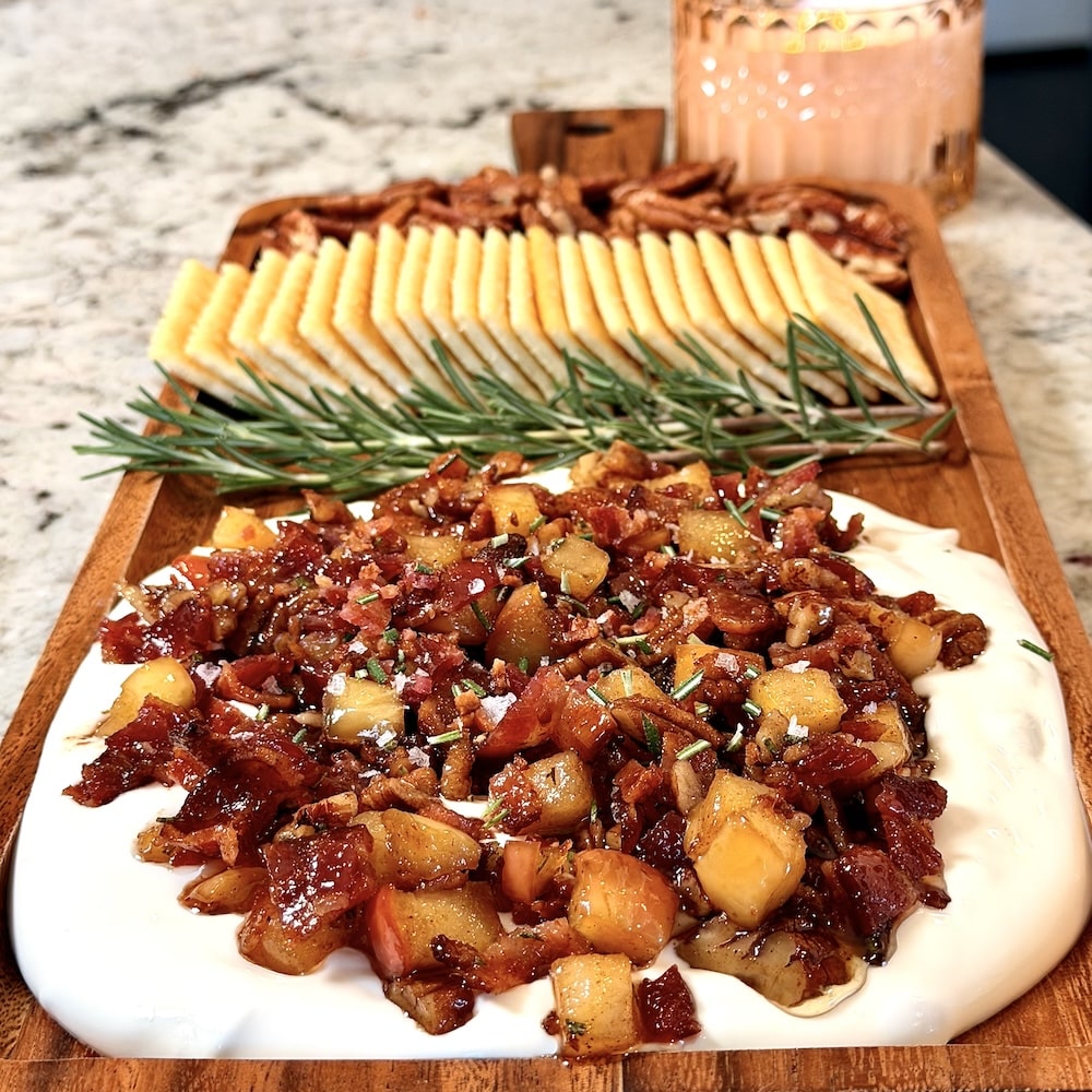 Brown Butter Maple Bacon Whipped Goat Cheese 1 Brown Butter Maple Bacon Whipped Goat Cheese